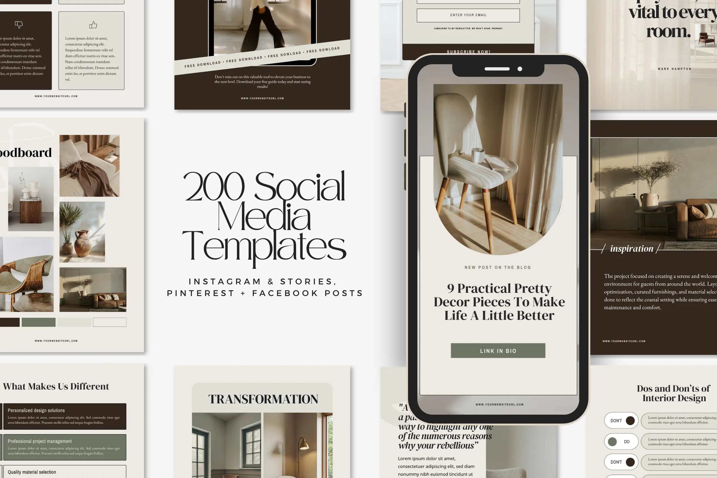 Interior Design Social Media Canva Templates Marlee 2 Interior Design Social Media Canva Templates Marlee preview